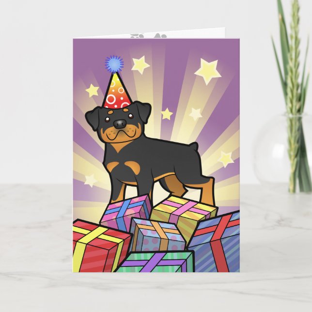 Birthday Rottweiler Card (Front)