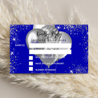 Birthday royal blue silver balloons party RSVP