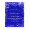 Birthday royal blue silver glitter dust glam