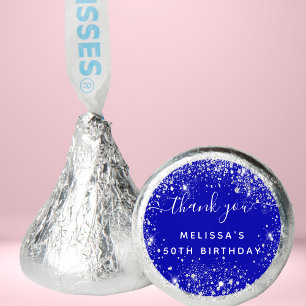 Birthday royal blue silver thank you hershey®'s kisses®