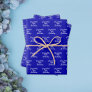 Birthday royal blue white name script minimalist wrapping paper sheets