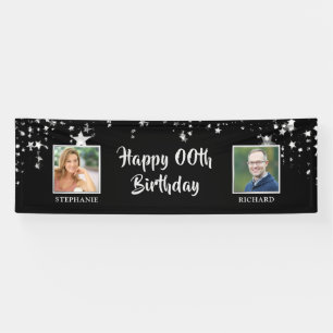 Birthday Same Age Any Year Two People Silver Banner
