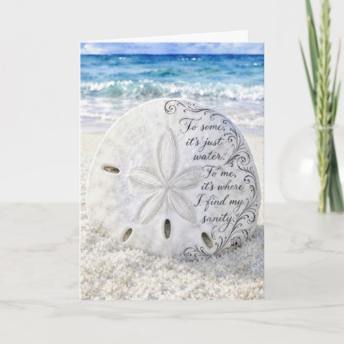 Birthday Sand Dollar with Inspirational Quote Card