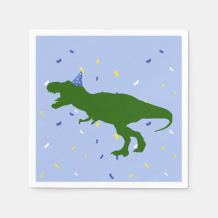"Birthday-Saurus" Child's Blue Dinosaur Birthday Napkins