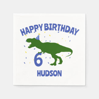 "Birthday-Saurus" Child's Dinosaur Birthday Napkins