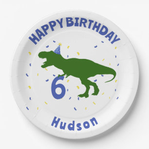 "Birthday-Saurus" Child's Dinosaur Birthday Paper Plates
