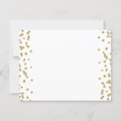 Birthday Save Date Gold Glitter Confetti White Save The Date (Back)