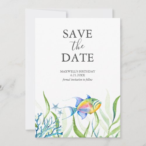 Birthday Save The Date Cards Fish