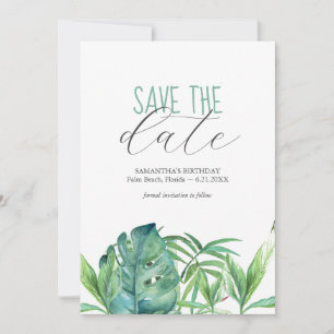 Birthday Save The Date Cards Tropical Theme