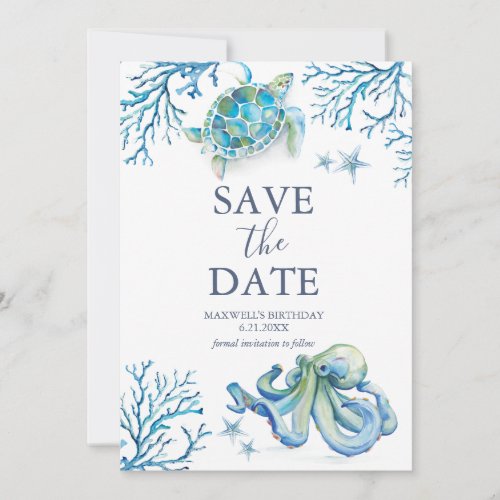 Birthday Save The Date Cards Under the Sea