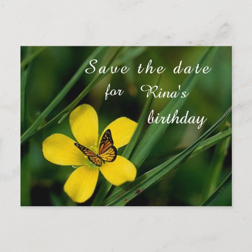 Birthday Save The Date Postcard