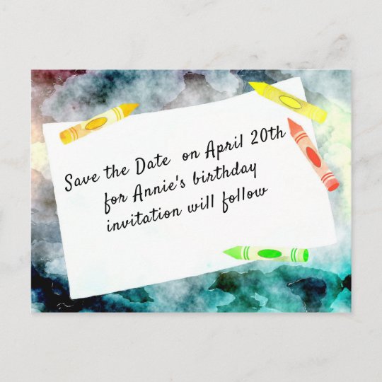 Birthday Save The Date Postcard | Zazzle.com