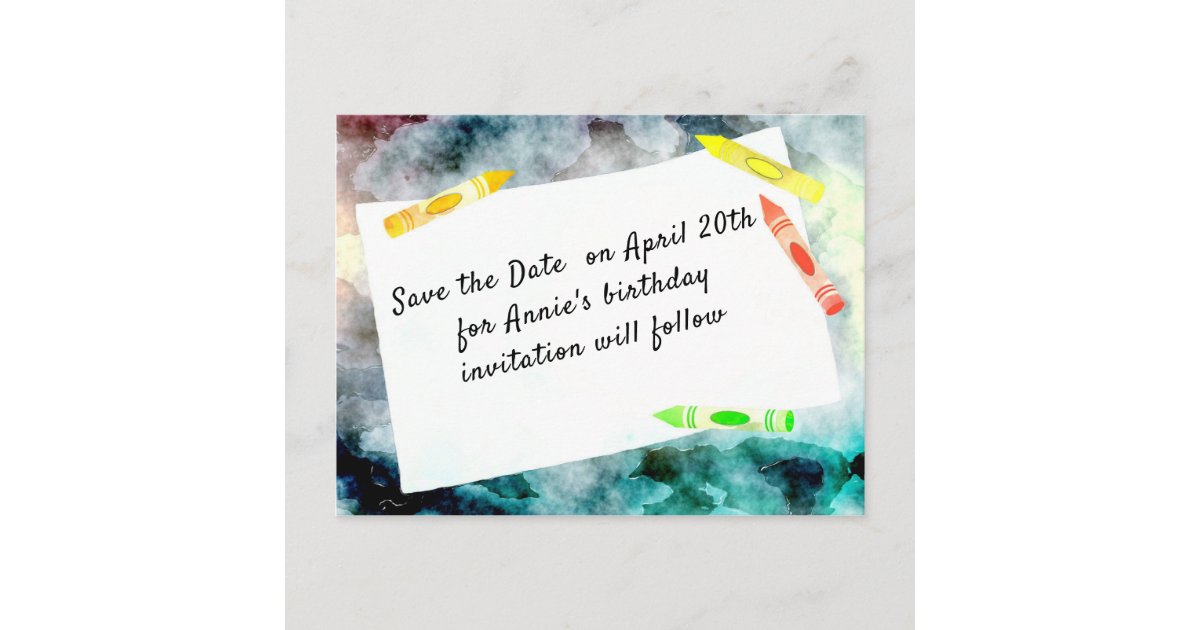 Birthday Save The Date Postcard | Zazzle