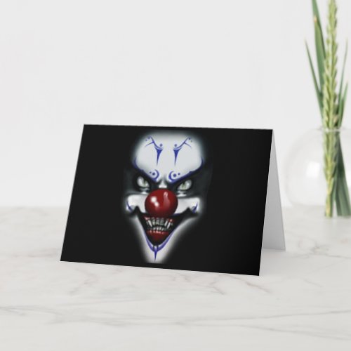 Birthday Scary Clown Card
