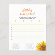 Birthday scattergories! First Birthday Game