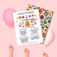 birthday scavenger hunt game kids fiesta party