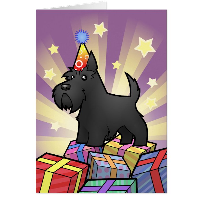 Birthday Scottish Terrier Greeting Card