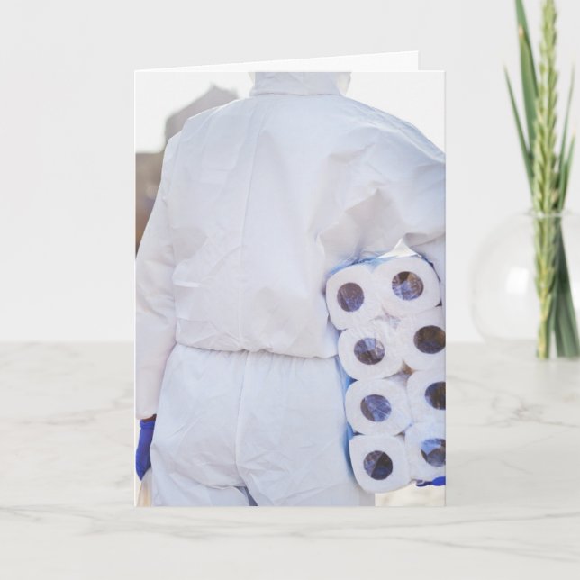 BIRTHDAY SEIZE DAY TOILET PAPER HAZMAT SUIT CARDS (Front)