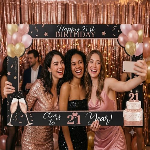 birthday selfie frame, party photo booth props foam board