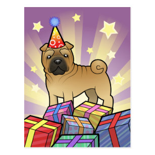 Happy Birthday Shar Pei Postcards - No Minimum Quantity | Zazzle