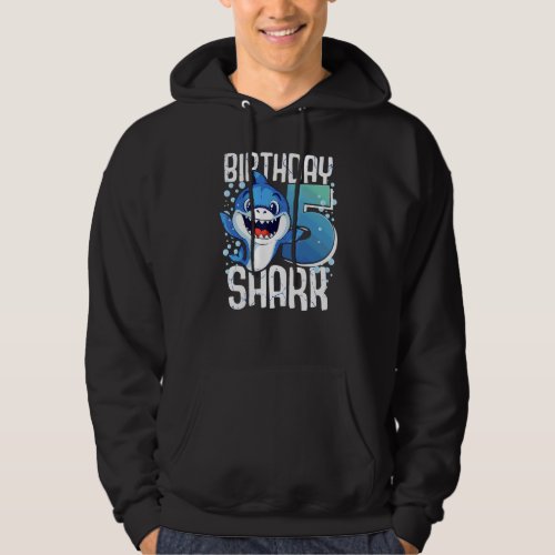 Birthday Shark 5th Birthday Boy Shark 5 Years Shar Hoodie