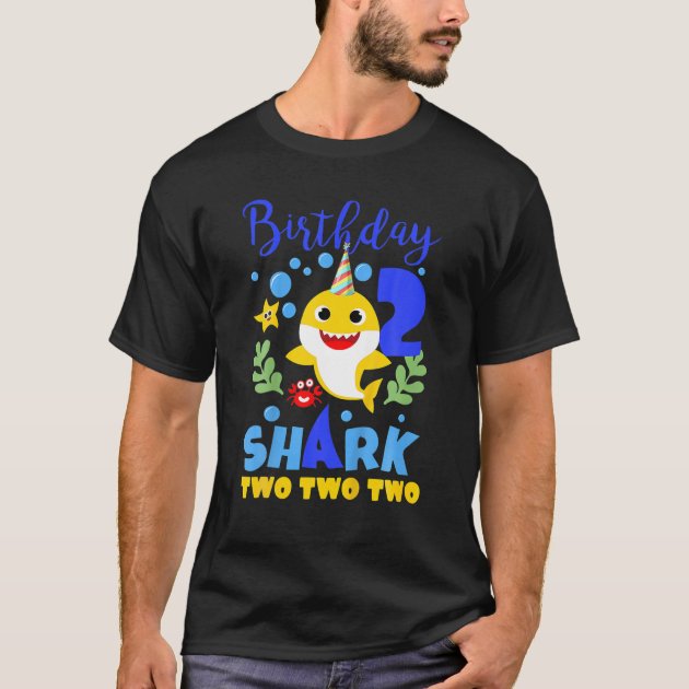 Birthday shark two sale two two shirt