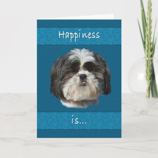 Birthday, Shih Tzu Dog Card (Front)