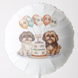 Birthday Shih Tzu Dogs Birthday Cake Balloon