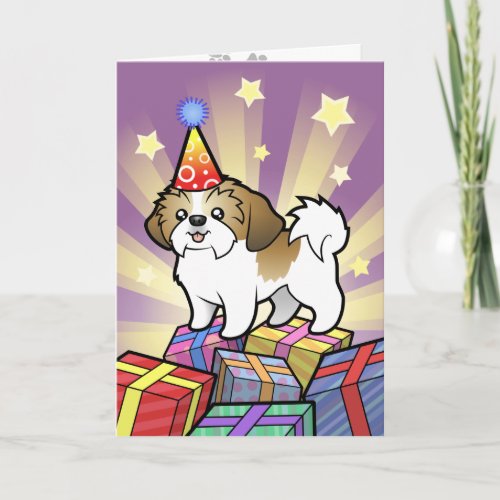 Birthday Shih Tzu puppy cut Card