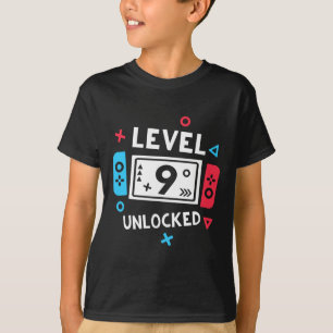 Birthday Shirt Boy Level 9 Unlocked Video Game Par