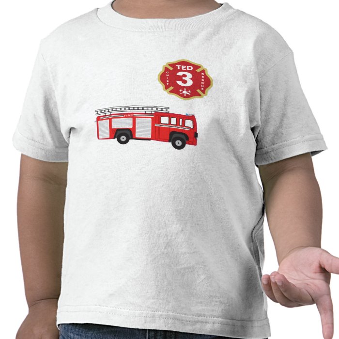 Birthday Shirt   Fire Engine