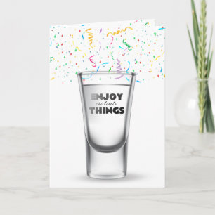 Birthday Shot Glass In Confetti Card