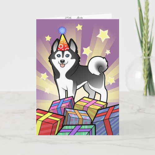 Birthday Siberian Husky  Alaskan Malamute Card