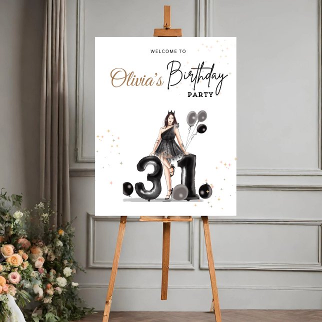 birthday sign, welcome sign, 31st birthday foam board (Creator Uploaded)