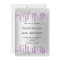 Birthday silver glitter purple budget invitation