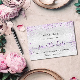 Purple Save the Dates (Cards, Magnets, & Postcards)