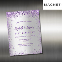 Birthday silver violet purple luxury