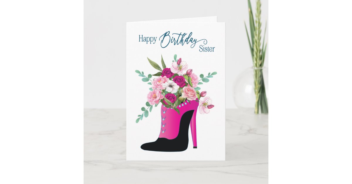 Happy Birthday Beautiful Flower Jar Card