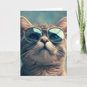 BIRTHDAY SISTER COOL CAT GREETING CARD