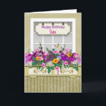 Birthday, Sister, Flowers in Window Box Card<br><div class="desc">See same image on many other categories including expressions,  invitations and more.</div>