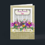 Birthday, Sister, Flowers in Window Box Card<br><div class="desc">See same image on many other categories including expressions,  invitations and more.</div>