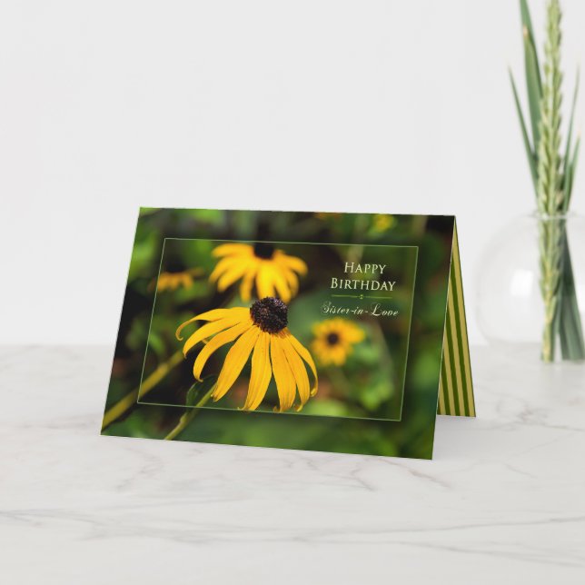 Birthday, Sister-in-law, Black-eyed Susan, Garden Card (Front)