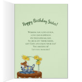 Birthday - Sister - Mouse in Tea Cup Resting Cards (Inside (Right))