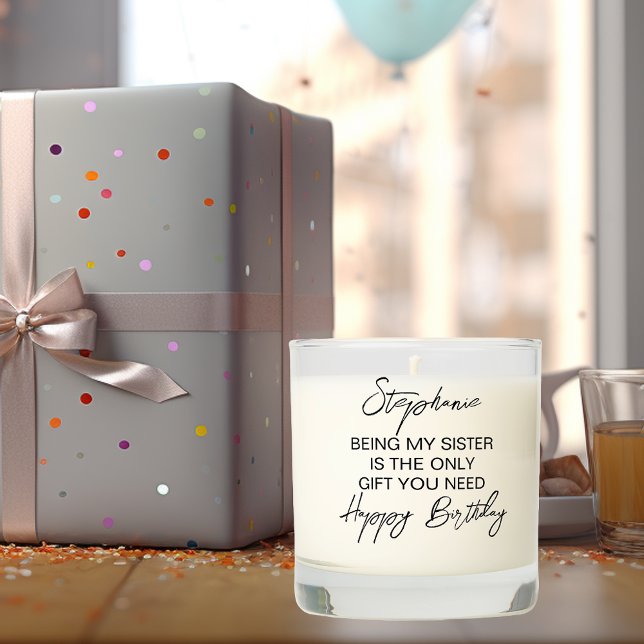 Birthday Sister Personalized  Scented Candle (Creator Uploaded)