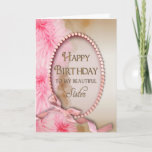 Birthday Sister - Pink Pearls - Floral Card<br><div class="desc">A dainty and sweet card for that special sister.</div>