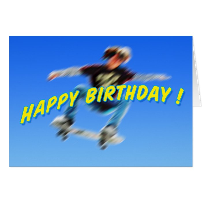 Birthday Skateboarding Card 3