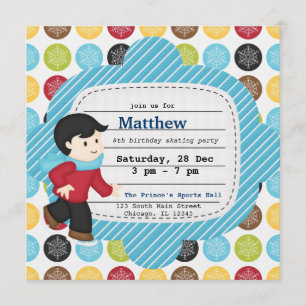 Birthday Skating (Boy) Invitation