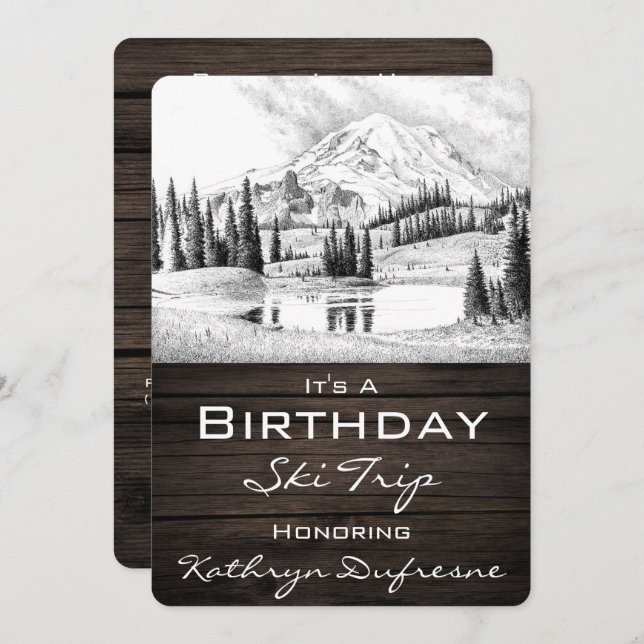Birthday Ski Trip Invitation (Front/Back)