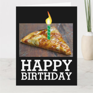 BIRTHDAY SLICE OF PIZZA WITH CANDLE CARD