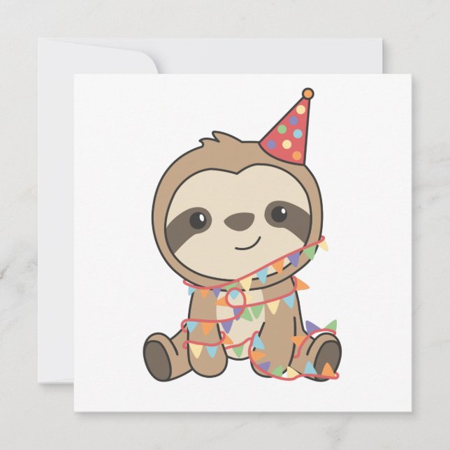 Birthday Sloth For Children A Birthday Holiday Car (Front)